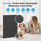 Smilyan 2 Sets 116130 HEPA Replacement Filter H for Winix 5500-2 Plasmawave Air Purifier and Models AM80, Includes 2 Pack Ture HEPA Filters + 2 Pack Activated Carbon Pre-Filters