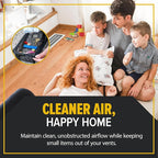 Floor Register Trap/Cover - Screen for Home Air Vent Filters 4"x12", 2-Pack