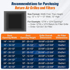 Fancat Return Air Filter Grille for 12x12 Ducts, Steel Air Vent Cover with Removable Door for 1" Filters | Fits Sidewall & Ceiling | Outer Size: 14 5/8" W x 14 5/8" H