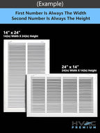 HVAC Premium 26 x 36 Duct Opening Steel Return Air Filter Grille, for 1-inch Filter, Removable Door, Flat Stamped HVAC Vent Cover Grille, Outer Dimensions 28.5 x 38.5