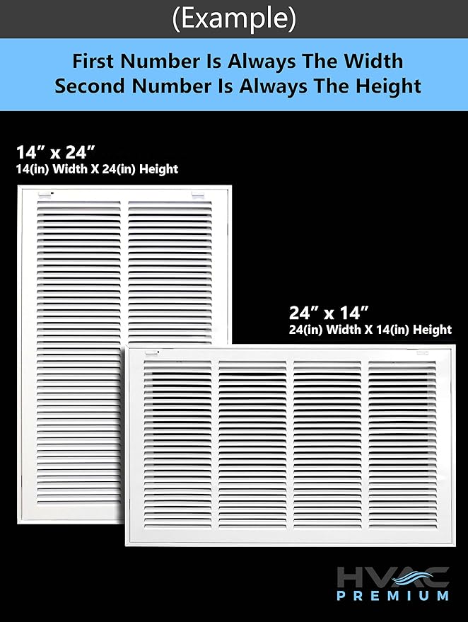 10" X 8" Steel Return Air Filter Grille for 1" Filter - Easy Plastic Tabs for Removable Face/Door - HVAC DUCT COVER - Flat Stamped Face -White [Outer Dimensions: 11.75w X 9.75h]