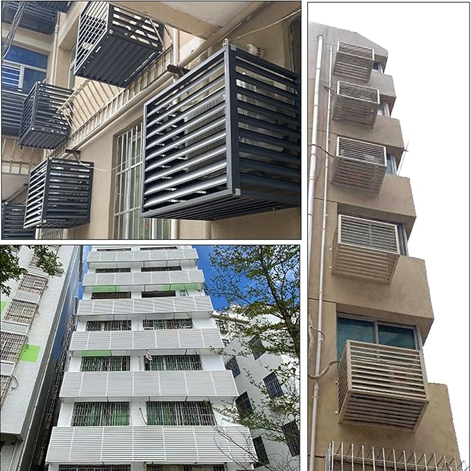 Outdoor air conditioning fence, multifunctional air conditioning privacy screen, outdoor air conditioning hidden protective cover, sturdy and durable,easy to install,suitable for gardens and balconies