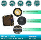 Ifenceview 6'x3' to 6'x50' Brown Shade Cloth/Fence Privacy Screen Fabric Mesh Net for Construction Site, Yard, Driveway, Garden, Railing, Canopy, Awning 160 GSM UV Protection (6' x 43')