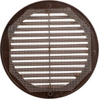 Vent Systems 6" Inch (Opening Dimensions) - Pack of 5 - Brown Soffit Vent Cover - Plastic Round Air Vent Grille - Built-in Mesh Screen - HVAC Register Louver for Bathroom, Home, Kitchen