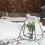 Plant Mini Greenhouse Pop Up Transparent Greenhouse Freeze Protection PVC Plant Cover with Roll-up Zipper Entry Doors for Indoor and Outdoor Gardens Protecting Plant from Cold Frost(PVC, 28x28x32in)