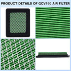 17211-ZL8-023 Air Filter for Honda GC135 GCV135 GC160 GCV160 GC190 GCV190 Engine 17211-ZL8-003 17211-Zl8-000 2Pack