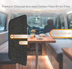 RV Premium Charcoal Activated Carbon Fiber Air Conditioner Filter - Air Duct AC Carbon Filter Replacement for RV AC Vent (4 Pack, 6" x 16")