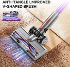 Cordless Vacuum Cleaner, 8 in 1 40Kpa 55Mins,Lightweight Vacuum Cleaners for Home, Stick Vacuum with Anti-Tangle Brush,Wall Mount, Rechargeable Cordless Vacuum for Floor/Sofa/Pet Hair,Purple