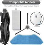 (20 Pack) M1 Replacement Parts Compatible with Lefant M1 Robot Vacuum Cleaner, 2 Roller Brushes, 8 Side Brushes, 6 HEPA Filters, 4 Mop Pads, Accessories Kit