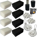 4 Set of Upgraded Three-Stage Filtration Tank Filter Maintenance Kit, Replacement for AquaClear 30/150 30-Gallon Aquarium