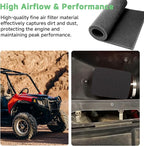 Washable Foam Filter Material for Uni Filter BF-1 BF1, 65-PPI Motorcycle Foam Air Filter Sheet, Cut-to-Size Pre-Filter Sponge for ATV/UTV Dirt Bike Lawn Mower Engines,15''x18''x5/8'', Black