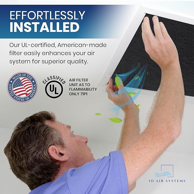 Activated Carbon Filter Media Roll - 31" x 100' x 1/4" Thick, Odor Control, Cut to Size, Filter Range Hood, AC Filter Material, Durable Carbon Filters, Made in USA