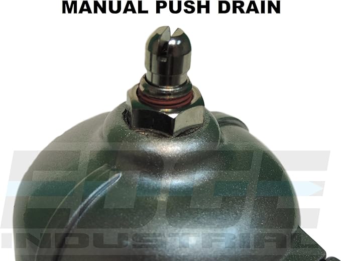 Heavy Duty Compressed AIR Filter Regulator Combo Piggyback, Metal Bowl, Visible Sight Glass, 5 Micron Element (3/4" Manual Drain)
