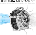 Air Filter Cleaner for Harley Davidson Air Intakes Sportster XL 883 1200 Models Grey