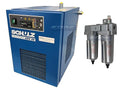 SCHULZ REFRIGERATED AIR DRYER FOR AIR COMPRESSOR, COMPRESSED AIR SYSTEMS, 20 CFM, GOOD FOR 5HP COMPRESSORS MAX (WITH PRE-FILTERS)