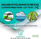 Aquarium Polishing Filter Pad 100 Micron Filters - Media Pads - Cut to Fit 24" by 36" - for Fish Tanks, Aquaculture, Hydroponics - USA Manufacturer (4 Pack)