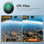 AMAZEAR Filters Set for Insta360 GO Ultra, Insta 360 Pro Accessories Neutral Density & Polarizer Optical Glass Lens Filter Kit (CPL + ND8 + ND16 + ND32 + 1/4 Black Pro-Mist)