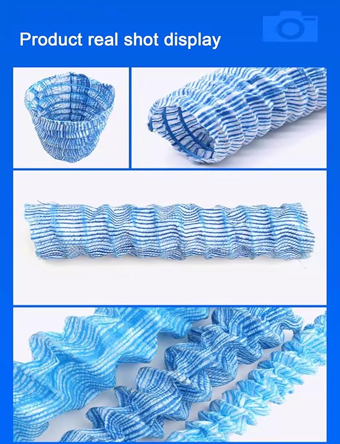 French Drain Pipe for Garden Lawn & Landscape, 8cm (3in) Perforated Fabric Drainage Pipe for Yard, Sidewalk, Construction Site - 25m (82ft) Soft Infiltration Solution