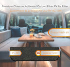 RV Premium Charcoal Activated Carbon Fiber Air Conditioner Filter - Air Duct AC Carbon Filter Replacement for RV AC Vent (4 Pack, 4" x 16")