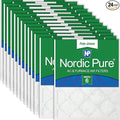 Nordic Pure 18x18x1 (Actual Size: 17 3/4 x 17 3/4 x 3/4) Poly Green MERV 6 AC Furnace Air Filters – Reduces Dust, Pollen, Pet Dander & Allergens – 24-Pack