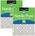 Nordic Pure 12x24x1 (Actual Size: 11 1/2 x 23 1/2 x 3/4) Pleated Air Filters MERV 13 Plus Carbon 2 Pack