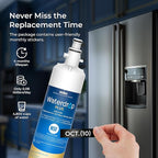 Waterdrop Plus WDP-F19C Replacement for GE® RPWFE®, RPWF (with CHIP) NSF 401 Refrigerator Water Filter, Compatible with WSG-4, GFE28GBLTS, GFE28GSKSS, PFE28KMKES, 3 Filters (Package May Vary)