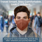 INHERENT Premium Traveler's Face Mask with Anti-Odor SILVERbac | Reusable, Adjustable, Comfortable