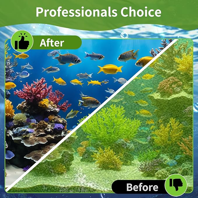 Aquarium Filter Floss 24"x36"x0.13" Filter Floss for Fish Tank -Micro Fine Multi-Layer Polishing Aquarium Filter Pad-Filter Media Roll for Crystal Clear Water Cut to Size