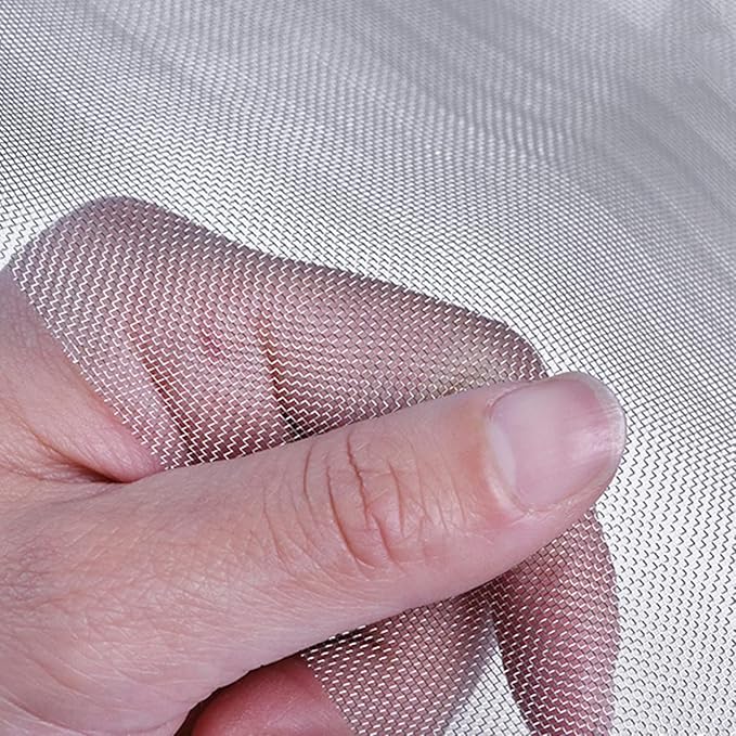 Stainless Steel Woven Wire Mesh 304 Stainless Steel Mesh Sheet 40 Mesh Woven Wire Mesh Tear Resistant Rodent Control Garden Insect Screen for Vent, Filter, Airbrick - Hole 0.5mm