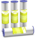 20 Micron Whole House Water Filter Cartridge, Pleated Sediment Filters for Well Water, Universal Replacement for Any 10 inch RO Unit - 10" x 2.5" Cartridges - Pack of 4
