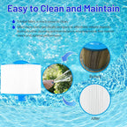 HANXER® 8CH-950 Spa Filter Cartridge Replaces for PBF35, PBF50-F2S, Filbur FC-0536, Excel Filters XLS-834, Aladdin 15052, AK-90311, 10-2785, 80503 Hot Tub Filter, 50 sq.ft, 2 Pack