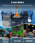 Pawfly 8 Pack Aquarium Filter Media Bags, Fish Tank Fine Mesh Bag with Plastic Zipper Aquarium Reusable Mesh Bag for Activated Carbon, Bio Filter Balls, Filter Stones (3" x 4")