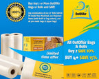 100 Vacuum Sealer Bags: Pint Size (6" x 10") by OutOfAir Works with FoodSaver & Other Machines - 33% Thicker BPA Free, Commercial Grade, 6 x 10 inches