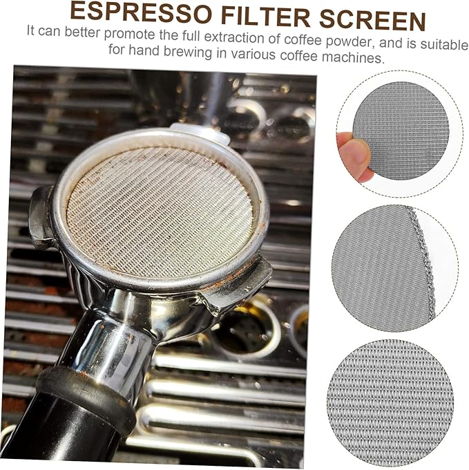 Espresso Filter Plate Stainless Filter Mesh for Optimal Extraction Easy to Clean and Install for Home Commercial Use