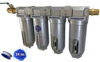 THB 4 Stage High Flow Industrial Ultra Clean Compressed Air Filter Dryer Combination (1/2" NPT, 11oz, AUTO Drain)