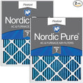 Nordic Pure 18x25x1 (Actual Size: 17 1/2 x 24 1/2 x 3/4) Pleated MERV 7 Air Filters 2 Pack