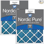 Nordic Pure 15x20x1 (Actual Size: 14 1/2 x 19 1/2 x 3/4) Pleated MERV 7 Air Filters 2 Pack