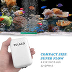 PULACO Dual Outlet Aquarium Air Pump, Quiet Oxygen Pump with Accessories for 10 to 100 Gallon