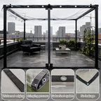 Curtain Patio Enclosure, Water Proof PVC Curtains for Gazebos with Zip, Transparent Outdoor Tarps for Patio Enclosure, Camping, Porch(4.6x2.5m)