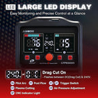 LTP6300DCNC | 63A CNC-Enabled Plasma Cutter, Drag-Cut Enables, Non-HF Blowback Pilot Arc, 3/4" Clean (1" Sever), THC/ARC OK, Dual-Voltage 110/220V, LED Controls, Portable Air Plasma Cutter