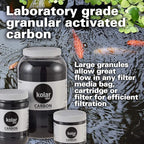 Kolar Labs Crystal Cal Activated Carbon – Large Jar, Activated Charcoal for Aquariums and Fish Tanks