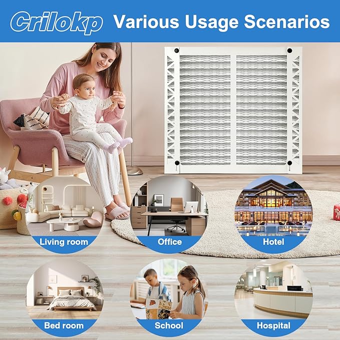 2 Pack 310 Replacement Filter Compatible with AprilAire Whole House Air Purifiers Model 1310 2310 3310 4300, Size:20x20x4(19.5" x 19.5" x 3.77") MERV 11 Pleated HVAC AC Furnace Filter