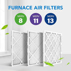 LotFancy 14x20x1 Air Filter MERV 13 4-Pack, Electrostatic Pleated HVAC Furnace Air Filter, Captures Pet Dander Smog Smoke, Actual Size: 13.75"x19.75"x0.75"