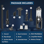 Handheld Vacuum Cordless Vacuum Cleaner with LED Light, 18000Pa Brushless Suction & Air Blower (2-in-1), 7800mAH Battery, Steel+HEPA Filter, Car Vacuum, Dust Buster for Interior, Home & Pet Hair