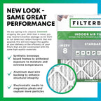 Filterbuy 12x16x1 Air Filter MERV 8 Essential Dust & Allergy Defense (4-Pack), Electrostatic Pleated HVAC AC Furnace Filters Replacement, Made in USA (Actual Size: 11.50 x 15.50 x 0.75)