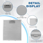 12" X 10.5" W10169961A Range Hood Filter Replacement by ENKTIK Fit for Whirlpool Stove vent filter for Kitchen Overhead Exhaust Fan Blocks Grease & Filters Oven Air (3-Pack)