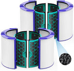 2 Pack TP04 Replacement Filter for Dyson TP04 HP04 DP04 TP05 DP05 Air Purifier Sealed Two Stage Pure Cool Fan Combi 360° Glass HEPA Filter & Activated Carbon Filter, #969048-01, Purple/Teal