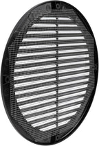 Vent Systems 8" Inch (Opening Dimensions) Black Soffit Vent Cover - Plastic Return Air Vent Cover - Round Ventilation Grille with Mesh Screen - HVAC Register Louver for Bathroom, Home, Kitchen
