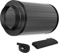 Air Carbon Filter 4 Inch ,Smellines Control Removes 3X More Odors Contaminants. Australian Virgin Charcoal, Carbon Filter for Grow Tent, Hydroponics, Pre-Filter Included (4inch)