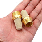 MECCANIXITY 4pcs Male Air Pneumatic Mufflers 1/2" NPT Male Sintered Bronze Muffler Air Line Fittings for Pneumatic Tool and Industrial Machinery